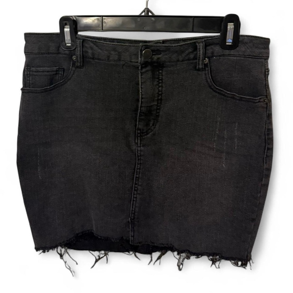 Faded Glory Charcoal Denim Skirt